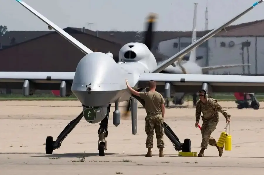 پهپاد MQ9 آمریکا هدف قرار گرفت و سقوط کرد